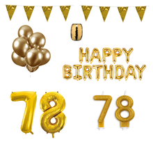 78 jaar Verjaardag Versiering Pakket Goud