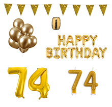 74 jaar Verjaardag Versiering Pakket Goud