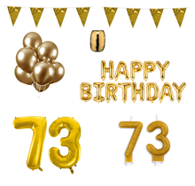 73 jaar Verjaardag Versiering Pakket Goud