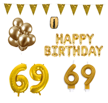 69 jaar Verjaardag Versiering Pakket Goud