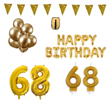 68 jaar Verjaardag Versiering Pakket Goud