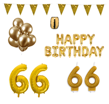 66 jaar Verjaardag Versiering Pakket Goud