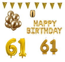 61 jaar Verjaardag Versiering Pakket Goud