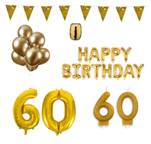 60 jaar Verjaardag Versiering Pakket Goud