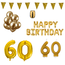 Feest-vieren 60 jaar Verjaardag Versiering Pakket Goud Feest-vieren 60 jaar Verjaardag Versiering Pakket Goud