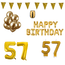 Feest-vieren 57 jaar Verjaardag Versiering Pakket Goud Feest-vieren 57 jaar Verjaardag Versiering Pakket Goud