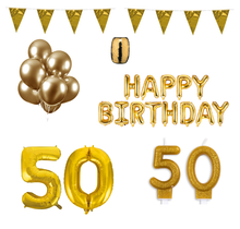 50 jaar Verjaardag Versiering Pakket Goud