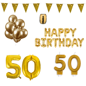 50 jaar Verjaardag Versiering Pakket Goud