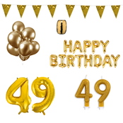 49 jaar Verjaardag Versiering Pakket Goud