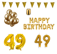 49 jaar Verjaardag Versiering Pakket Goud