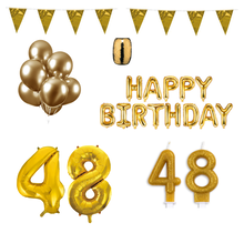 48 jaar Verjaardag Versiering Pakket Goud