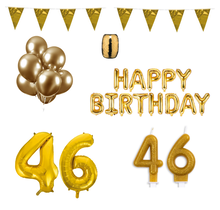 46 jaar Verjaardag Versiering Pakket Goud