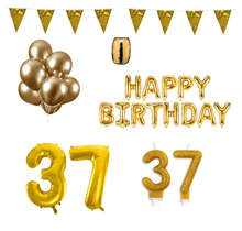 37 jaar Verjaardag Versiering Pakket Goud