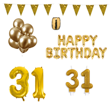 31 jaar Verjaardag Versiering Pakket Goud