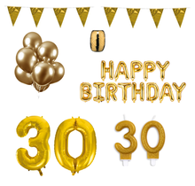 30 jaar Verjaardag Versiering Pakket Goud
