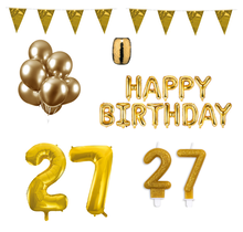 27 jaar Verjaardag Versiering Pakket Goud