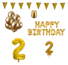 2 jaar Verjaardag Versiering Pakket Goud