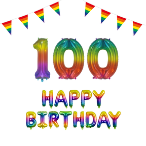 100 jaar Verjaardag Versiering Pakket Regenboog