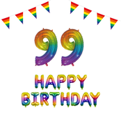 99 jaar Verjaardag Versiering Pakket Regenboog