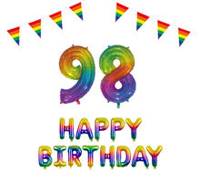 98 jaar Verjaardag Versiering Pakket Regenboog