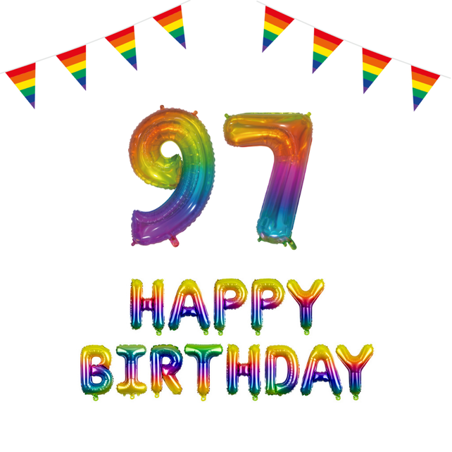 97 jaar Verjaardag Versiering Pakket Regenboog