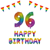 96 jaar Verjaardag Versiering Pakket Regenboog