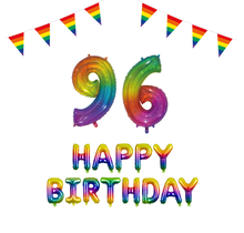 96 jaar Verjaardag Versiering Pakket Regenboog