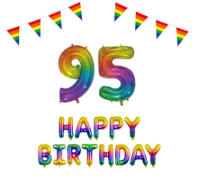95 jaar Verjaardag Versiering Pakket Regenboog