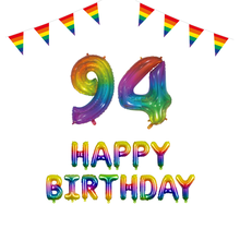 94 jaar Verjaardag Versiering Pakket Regenboog