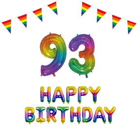93 jaar Verjaardag Versiering Pakket Regenboog