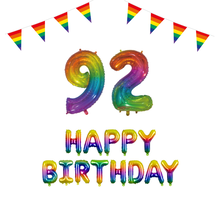 92 jaar Verjaardag Versiering Pakket Regenboog