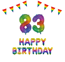 83 jaar Verjaardag Versiering Pakket Regenboog