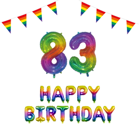 83 jaar Verjaardag Versiering Pakket Regenboog