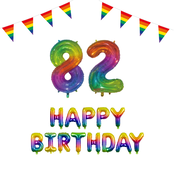 82 jaar Verjaardag Versiering Pakket Regenboog