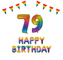 79 jaar Verjaardag Versiering Pakket Regenboog