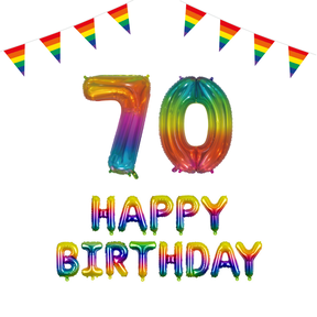 70 jaar Verjaardag Versiering Pakket Regenboog