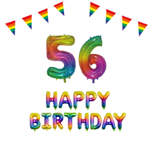 56 jaar Verjaardag Versiering Pakket Regenboog