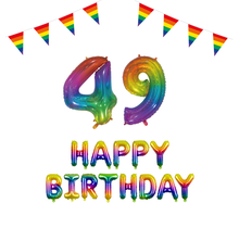 49 jaar Verjaardag Versiering Pakket Regenboog