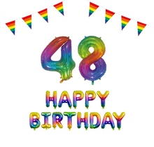 48 jaar Verjaardag Versiering Pakket Regenboog