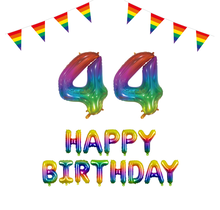 44 jaar Verjaardag Versiering Pakket Regenboog
