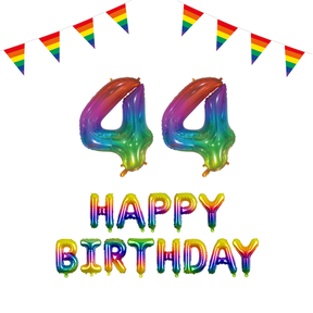 44 jaar Verjaardag Versiering Pakket Regenboog
