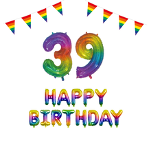 39 jaar Verjaardag Versiering Pakket Regenboog