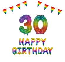 30 jaar Verjaardag Versiering Pakket Regenboog