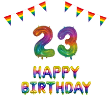 23 jaar Verjaardag Versiering Pakket Regenboog