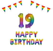 19 jaar Verjaardag Versiering Pakket Regenboog