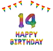 14 jaar Verjaardag Versiering Pakket Regenboog