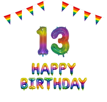 13 jaar Verjaardag Versiering Pakket Regenboog