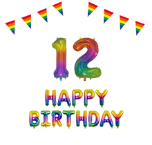 12 jaar Verjaardag Versiering Pakket Regenboog