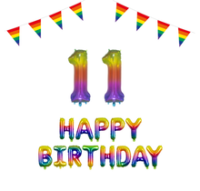 11 jaar Verjaardag Versiering Pakket Regenboog