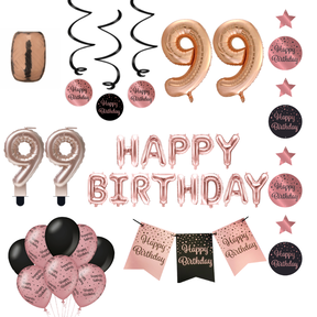 99 jaar Verjaardag Versiering Pakket Rose Gold